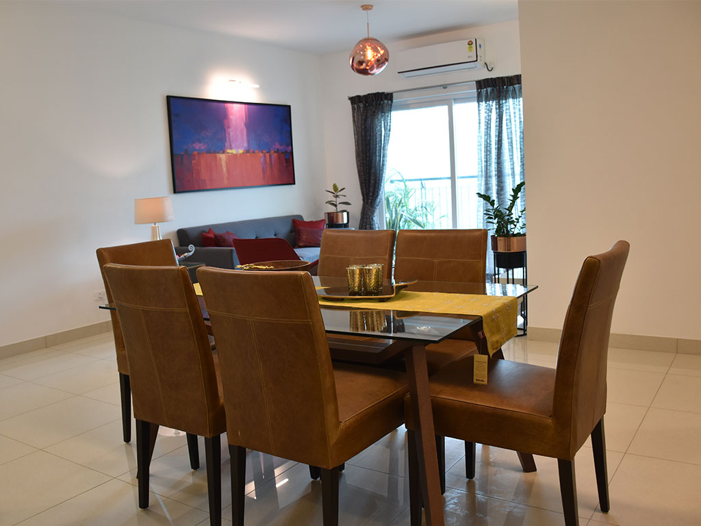Model unit dining area